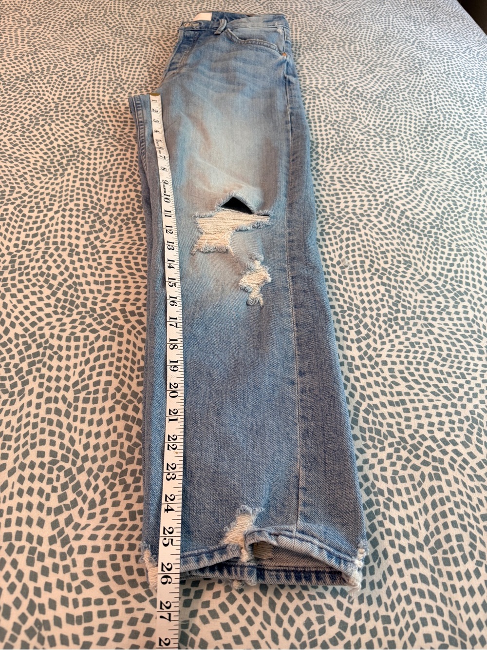 MOTHER Tomcat Straight-Leg Distressed Jeans (Size 29 - runs small) - Picture 11 of 16